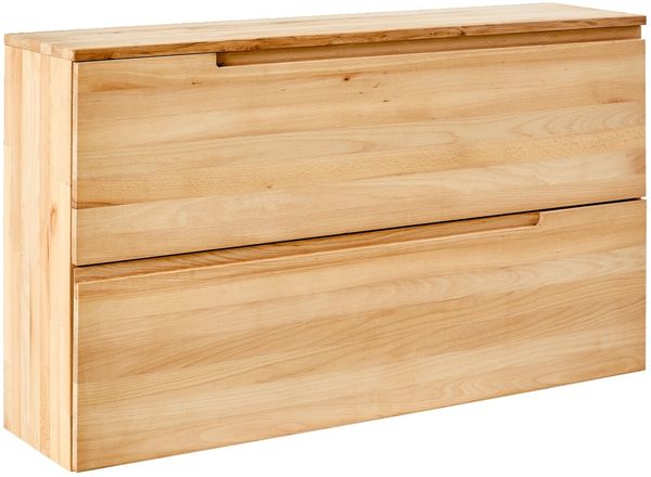 Linea Natura 'LINEA' Schuhkipper, Teilmassiv kernbuche, 140.2 x 75.1 x 35 cm, hängend