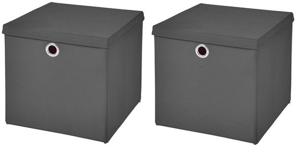 StickandShine Faltbox 2er SET 32 x 32 x 32 cm mit Deckel – perfekt für KALLAX - 19 Farben