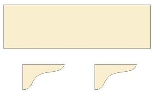 Dolle Regalboden-Set Pur 60 x 18 cm, 16 mm, leimholz