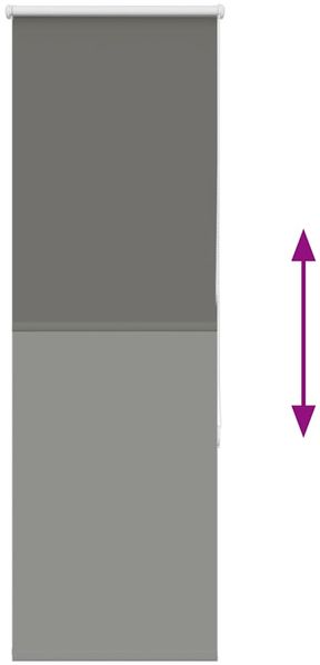 vidaXL Verdunkelungsrollo Grau 50x150 cm Stoffbreite 45,7 cm Polyester 4011118 Bild 5