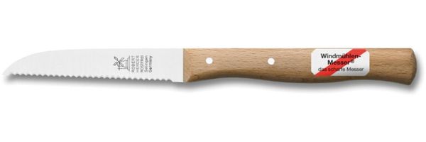 Gemüsemesser mit Wellen- schliff Rotbuche 85mm rf