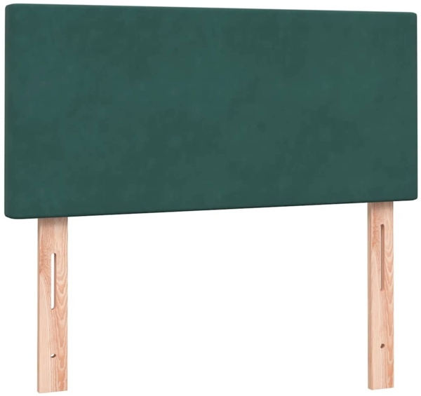 vidaXL Boxspringbett mit Matratze Dunkelgrün 90x220 cm Samt 3316722 Bild 6