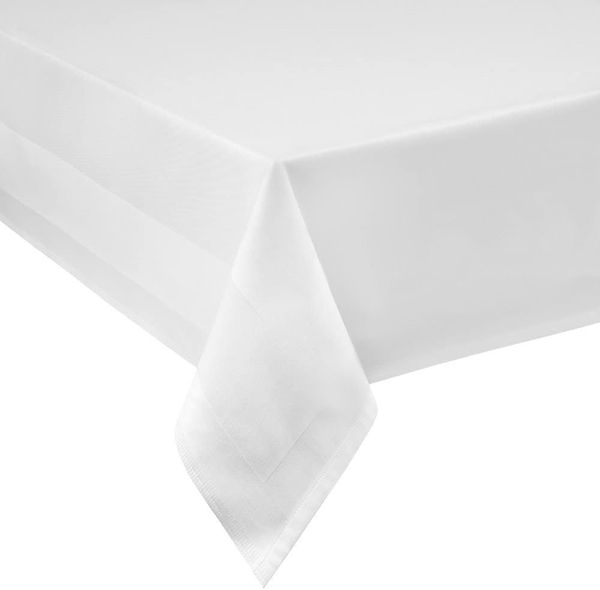 texpot Tischdecke Tafeltuch Atlaskante Breite 180 cm Damast weiß Baumwolle (1-tlg)