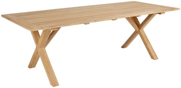 Gartenesstisch Brutus aus Teakholz, modern rechteckig, natur, 220x95 cm, für 6–8 Personen