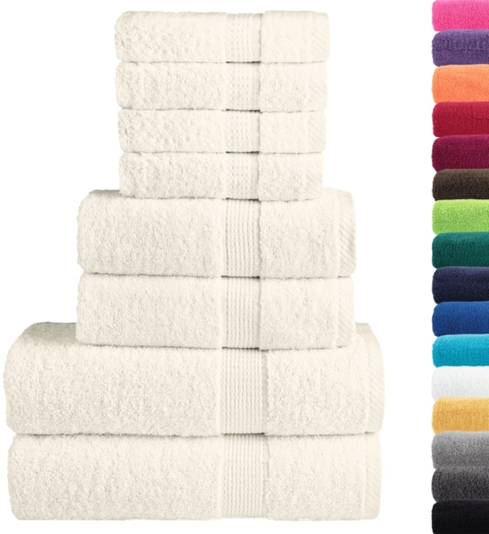 vidaXL 8 tlg. Premium-Handtuch-Set SOLUND Creme 600 g/m² 137550