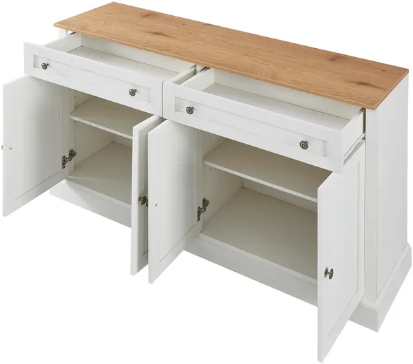 Sideboard 150/40/86 cm, Mehrzweckschrank mit Türen und Schubladen, Küchenschrank, Aufbewahrungsschrank, Wohnzimmerschrank Bild 8