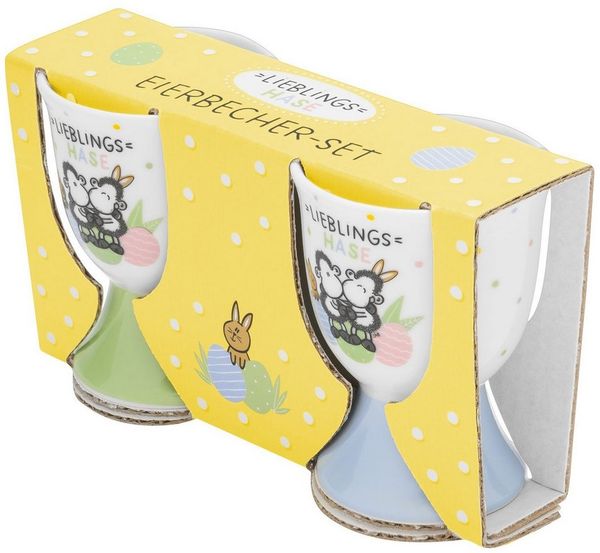 Eierbecher Set Porzellan Geschenk Ostern Sheepworld LIEBLINGSHASE 74484