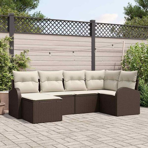 vidaXL Gartensofa-set Braun Poly-Rattan 3346108