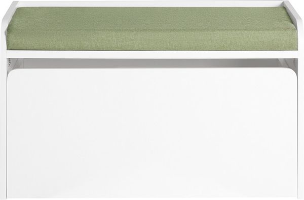 SoBuy KMB80-W Spielzeugkiste, MDF, Lackiert, Weiß, 60 x 35 x 34 cm