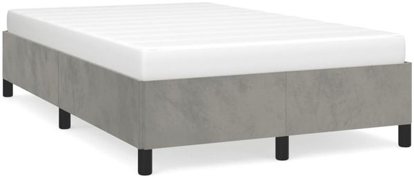 Einzelbettgestell Design für Erwachsene ohne Matratze Hellgrau 120x200 cm Samt d4939e
