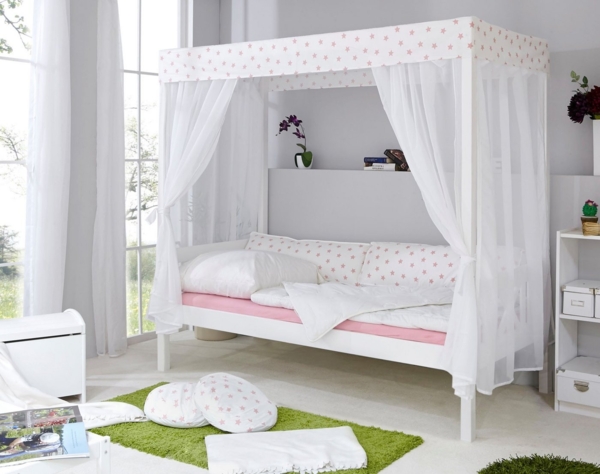 Ticaa Himmelbett Lino, in diversen Breiten, Kiefer Bild 3