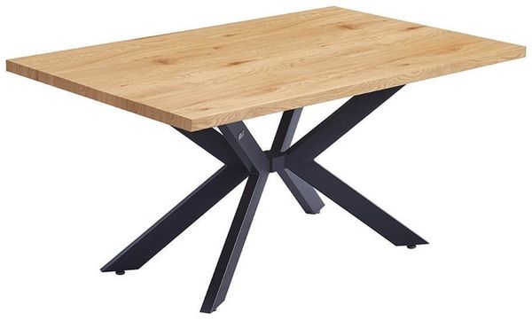 HOME DELUXE Esstisch AVENCIA inkl. Sternfuß 160x100 cm & 200x120 cm, mit schwarzem Metallgestell, Küchentisch, Esszimmer