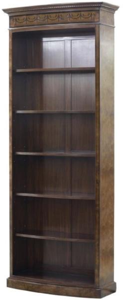 Casa Padrino Luxus Barock Bücherschrank Braun / Dunkelbraun 88x34 x H. 222 cm - Luxus Regalschrank im Barockstil