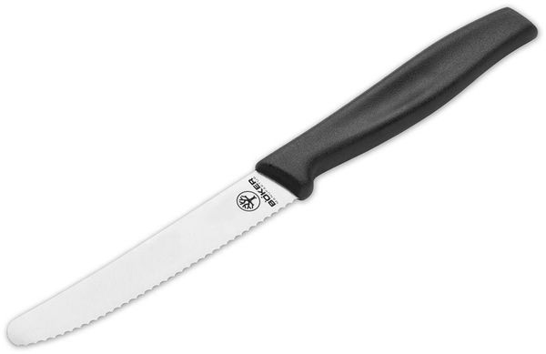 Böker Manufaktur Solingen Brotzeitmesser Böker Brötchenmesser, Wellenschliff, Frühstücksmesser Böker Brötchenmesser schwarz