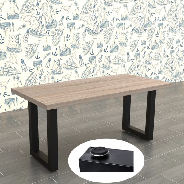 Tischuntergestell 1000x72 Möbelfüße Schwarz Tischbeine Industrie Bankkufen Stahl Bild 3