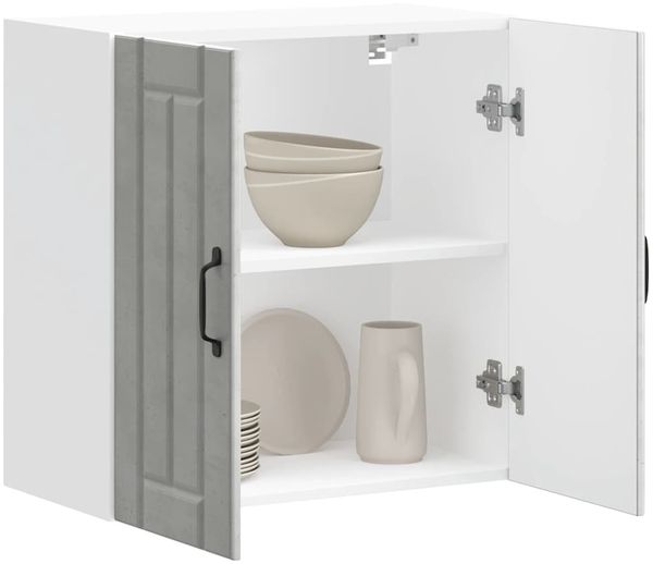 vidaXL Küchen-Hängeschrank Lucca Betongrau Holzwerkstoff 853821