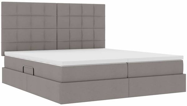 vidaXL Aufbewahrungsbett mit Kopfteil Taupe 180 x 200 cm Kunstleder 3372200 Bild 5