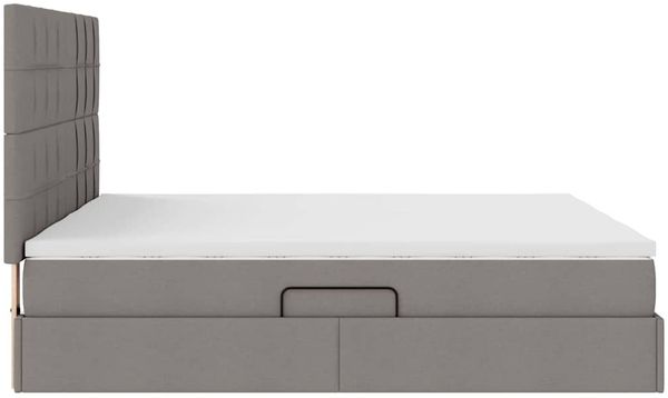 vidaXL Aufbewahrungsbett mit Kopfteil Taupe 180 x 200 cm Kunstleder 3372200 Bild 11