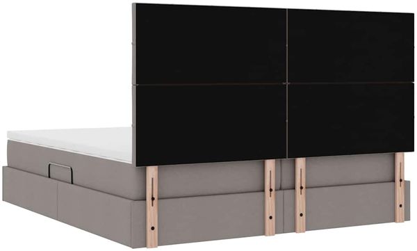 vidaXL Aufbewahrungsbett mit Kopfteil Taupe 180 x 200 cm Kunstleder 3372200 Bild 12