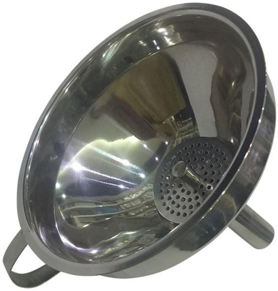 Trichter 13cm aus Edelstahl mit Sieb Einfüllhilfe Flaschentrichter Fülltrichter