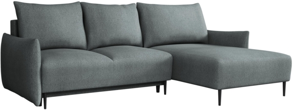 Ecksofa mit Schlaffunktion und Bettkasten Snolik L, schmale Armlehne (Farbe: Velo 635)