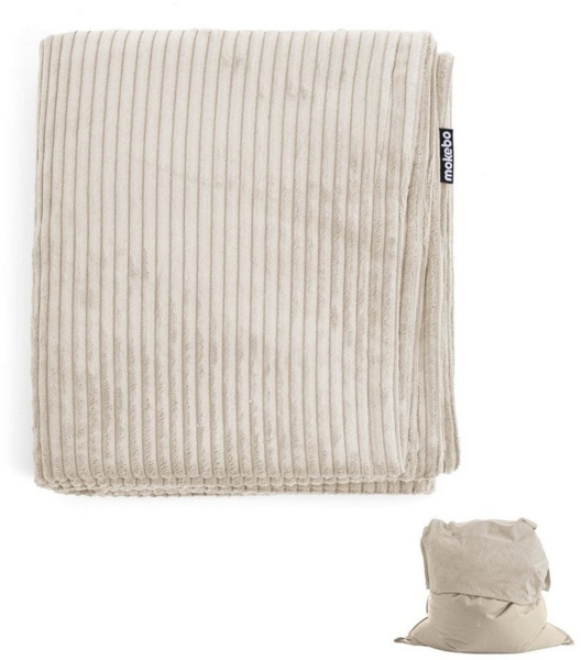 mokebo Sitzsack Das Kuschel-Cover (nur Cord Cover), Bean Bag Cover, Überzug oder Hülle in Beige, ohne Sitzsack geliefert