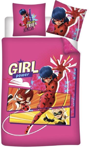 Miraculous Ladybug Kinderbettwäsche Set – Baumwolle Bettbezug 140x200 cm & Kissenbezug 65x65 cm