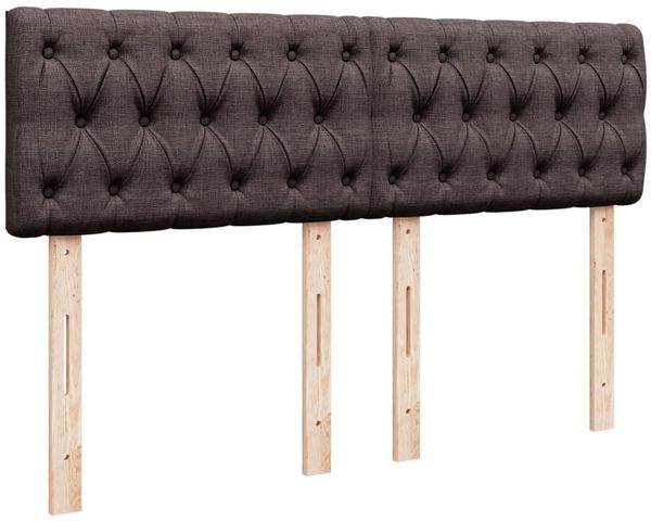vidaXL Boxspringbett mit Matratze Dunkelbraun 140x190 cm Stoff 3288985 Bild 12