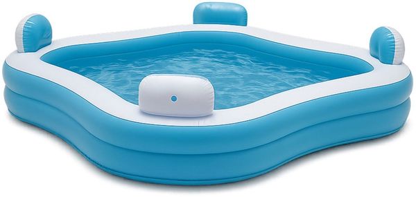 Family Lounge Pool mit Kopfstützen und Getränkehaltern Relaxpool Swimmingpool Planschbecken