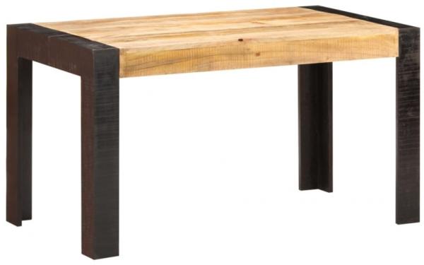 Esstisch 140 x 70 x 76 cm Raues Mango-Massivholz