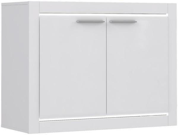 Kommode Livorno 5 Hochglanz weiß 103x79x42 cm LED Sideboard Schrank