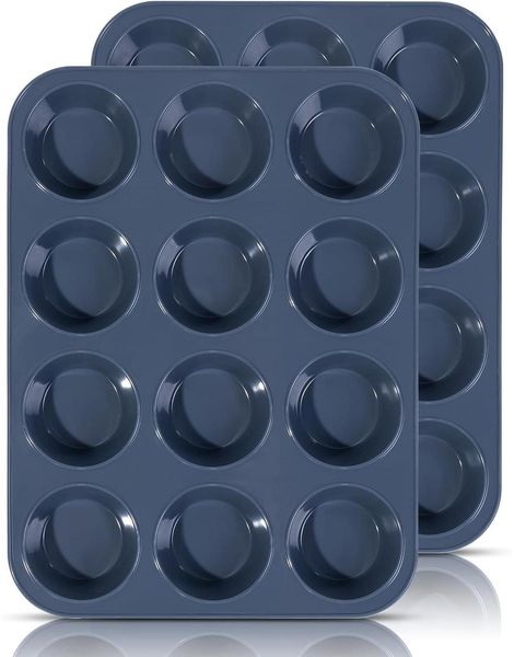 Silikon Muffinform Antihaft Backblech für Muffins Cupcakes Kuchen 33 x 25 x 3 cm