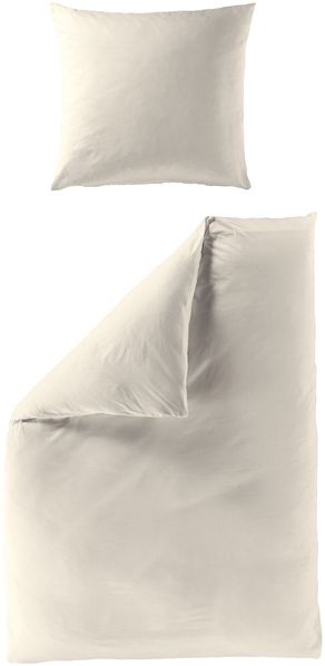 Bettwäsche Bierbaum Mako Satin 3899-80 beige unifarben 135x200
