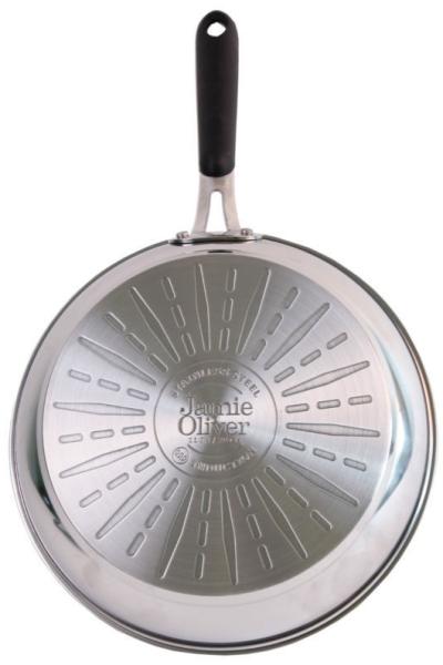 Tefal H80506 Jamie Oliver Edelstahl Bratpfanne 28 cm – Induktionsgeeignet, Antihaftbeschichtung, Thermo-Spot, 6-Lagen TEFAL Prometal Pro, Edelstahlgriff mit Silikonummantelung, Spülmaschinenfest, pfanne für alle herdarten.
