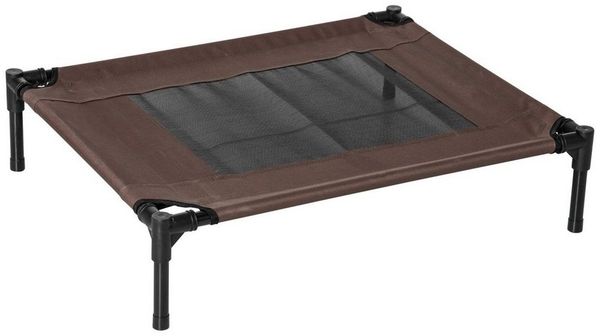 PawHut Tierbett Hundeliege, für Outdoor, Katzenbett, Schlafplatz, aus Stahl, 600D Oxford-Gewebe, Belastbarkeit bis 20 kg, Braun Bild 5