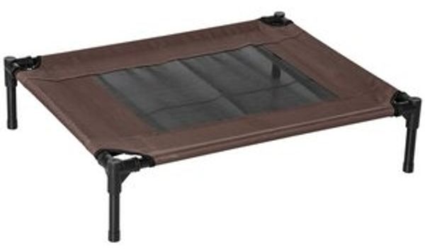 PawHut Tierbett Hundeliege, für Outdoor, Katzenbett, Schlafplatz, aus Stahl, 600D Oxford-Gewebe, Belastbarkeit bis 20 kg, Braun Bild 6