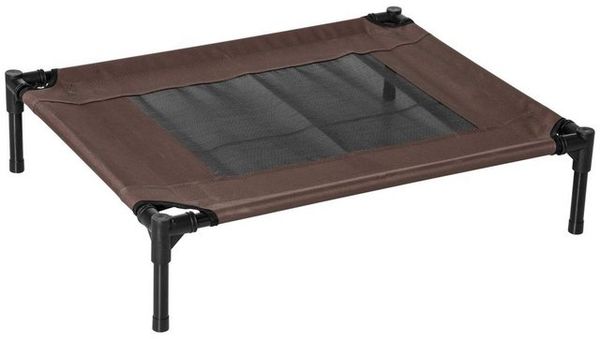 PawHut Tierbett Hundeliege, für Outdoor, Katzenbett, Schlafplatz, aus Stahl, 600D Oxford-Gewebe, Belastbarkeit bis 20 kg, Braun Bild 4