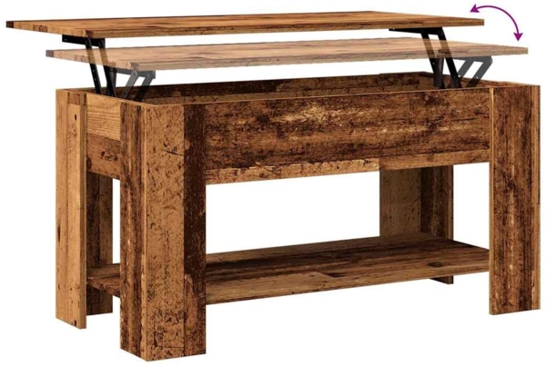 vidaXL Couchtisch Altholz-Optik 101x49x52 cm Holzwerkstoff 856926 Bild 7