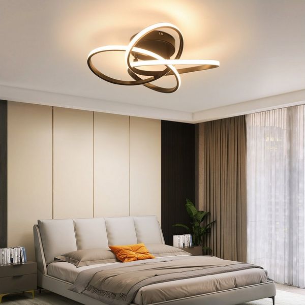 ZMH LED Deckenleuchte Deckenlampe Schlafzimmerlampe Modern Blume, 46W, LED fest integriert