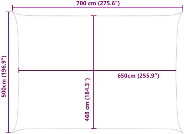 vidaXL Sonnensegel Blau und Weiß 7 x 5 m 100 % Polyester Oxford 42031107 Bild 10