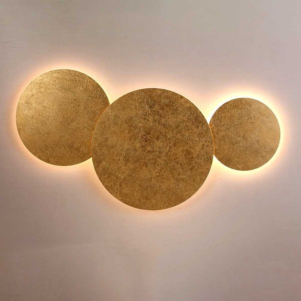 s.luce Cloud indirekte LED Wandleuchte Kombination Blattgold 30/40/50