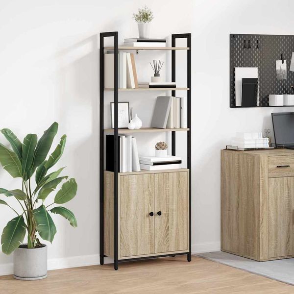 vidaXL Bücherregal Sonoma-Eiche 60 x 24 x 161 cm Holzwerkstoff 883857