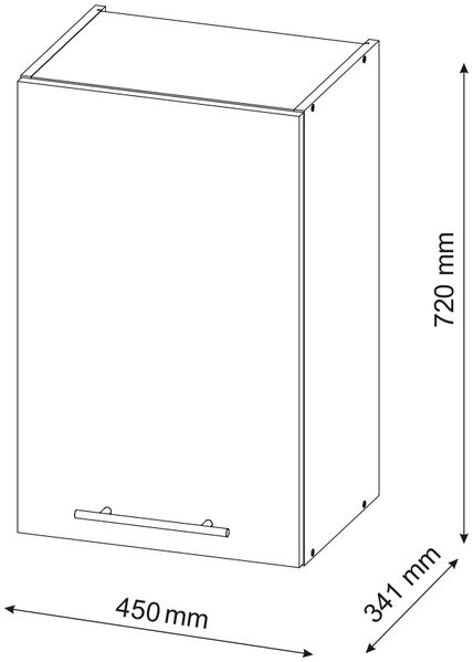 Hängeschrank Fame-Line Weiß Hochglanz 45 cm Vicco Bild 3