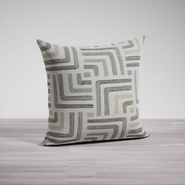 Kissen von Lysel® - beigegrau Sanzana 38x38cm, synthetisches Mischgewebe Dekokissen #1W