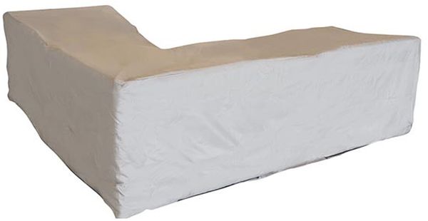 Wetterfeste Schutzhülle Abdeckung für L-förmiges Garten Lounge Set, Polyester grau, 250 x 250 x 90 cm Bild 3