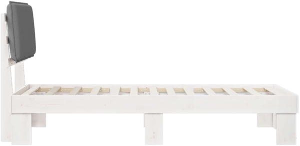vidaXL Bettgestell mit gepolstertem Kopfteil Hellgrau 75x190 cm 877323 Bild 5