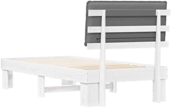 vidaXL Bettgestell mit gepolstertem Kopfteil Hellgrau 75x190 cm 877323 Bild 6