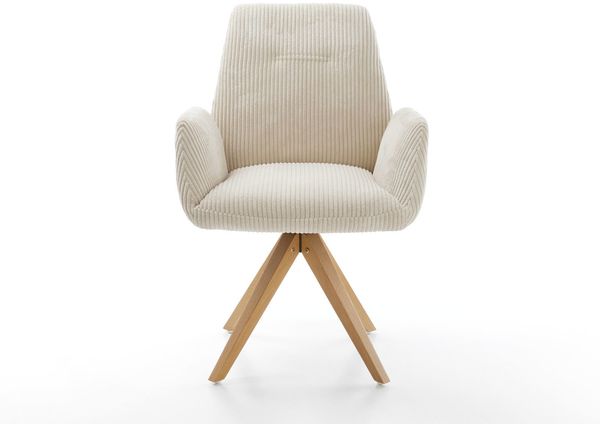 Esszimmerstuhl Zoa-Flex Cord Beige Holzgestell kantig Natur Taschenfederkern Bild 2