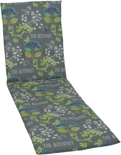 KONIFERA Liegenauflage, The Botanist grau - Maße BxLxH ca.: 58 x 188 x 5 cm