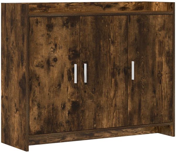 vidaXL Sideboard Geräucherte Eiche 98,5 x 33 x 80 cm Holzwerkstoff 8011127